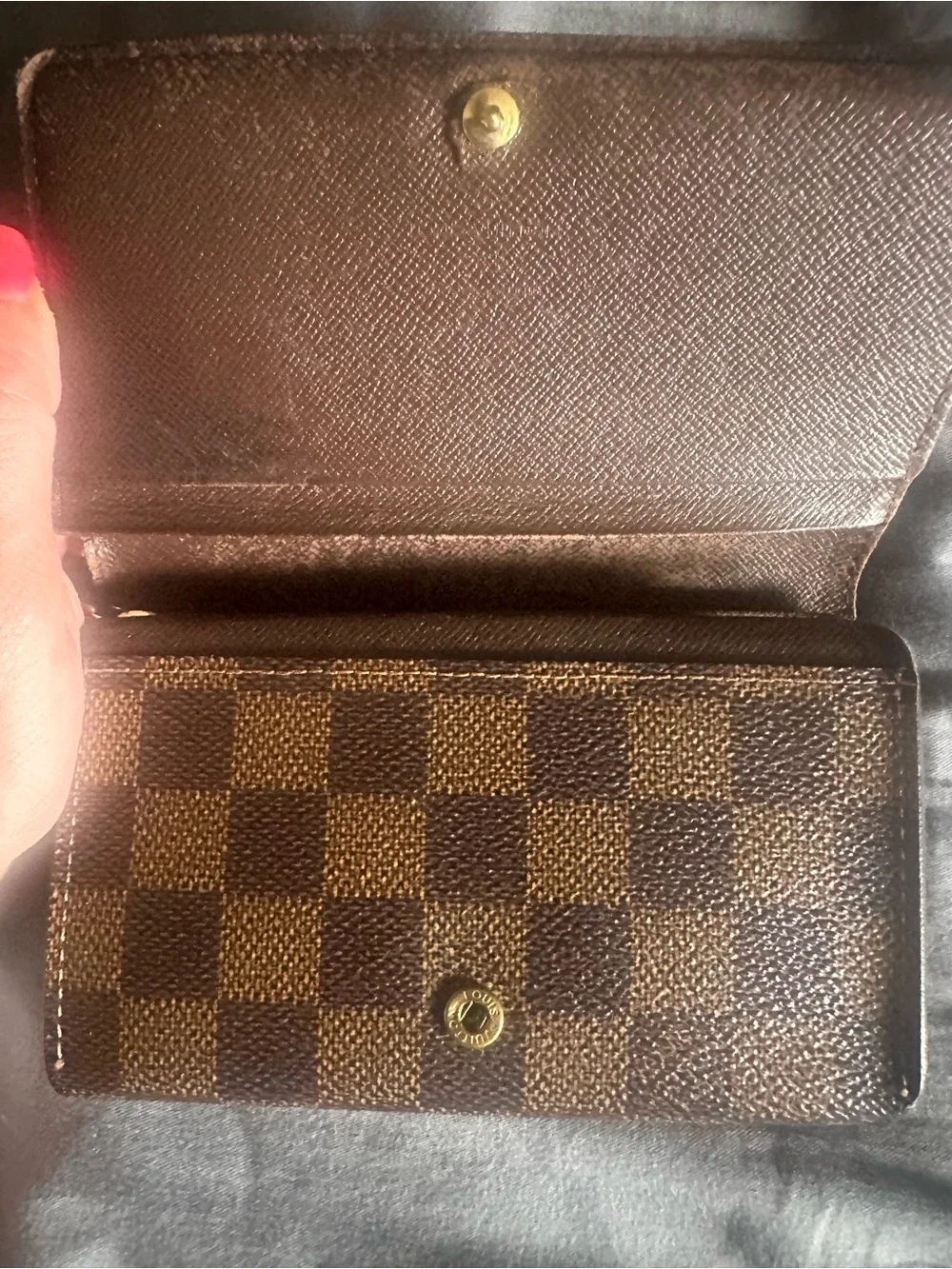 Louis Vuitton Damier Ebene Brown Checkered Wallet - Picture 2 of 10
